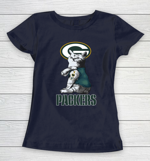 NFL Football My Cat Loves Green Bay Packers Women's T-Shirt 2