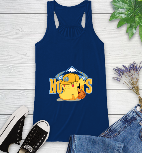 NBA Pikachu Basketball Sports Denver Nuggets Racerback Tank 9