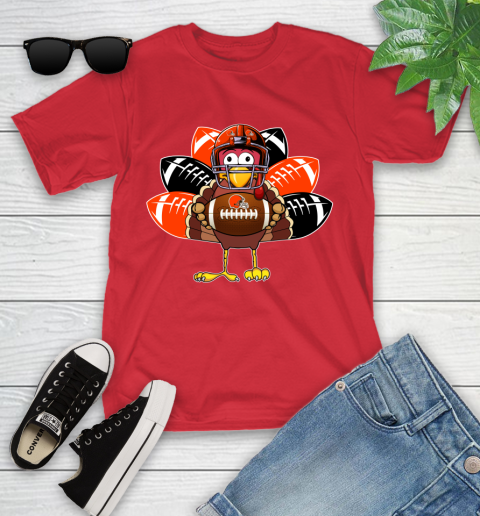 Cleveland Browns Turkey Thanksgiving Day Youth T-Shirt 10