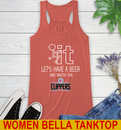 LA Clippers Basketball NBA Let's Have A Beer And Watch Your Team Sports Racerback Tank 3
