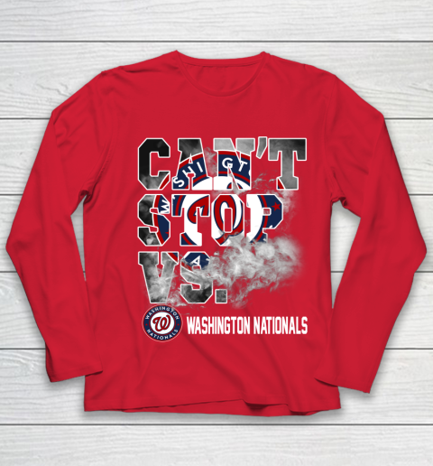MLB Washington Nationals Baseball Can't Stop Vs Nationals Youth Long Sleeve 8