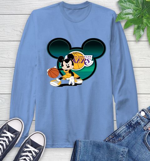 NBA Los Angeles Lakers Mickey Mouse Disney Basketball Long Sleeve T-Shirt 11