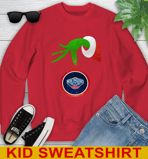 New Orleans Pelicans Grinch Merry Christmas NBA Basketball Youth Sweatshirt 8