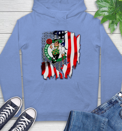 Boston Celtics NBA Basketball American Flag Hoodie 11