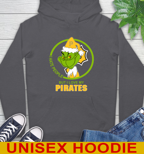 Pittsburgh Pirates MLB Christmas Grinch I Hate People But I Love My Favorite Baseball Team Hoodie 7