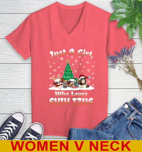 Christmas Just a girl who love shih tzus dog pet lover 78