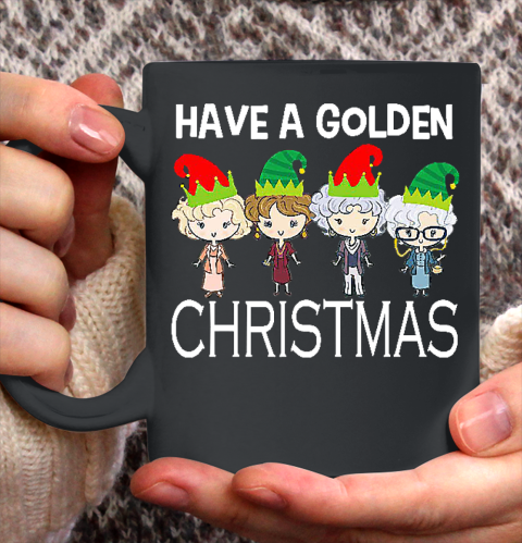 Golden Girls Lovers Gift T shirt Have A Golden Christmas Vintage Ceramic Mug 11oz