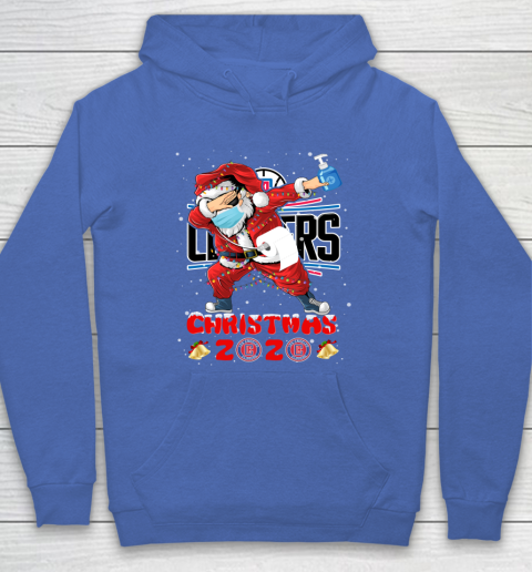LA Clippers Funny Santa Claus Dabbing Christmas 2020 NBA Hoodie 6