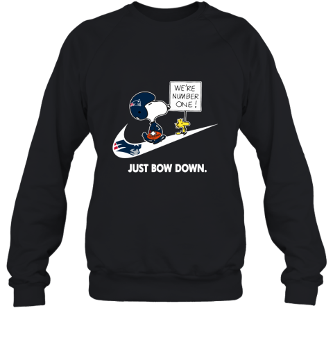 New England Patriots Are Number One – Just Bow Down Snoopy Sweatshirt