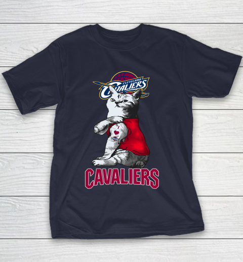 NBA Basketball My Cat Loves Cleveland Cavaliers Youth T-Shirt 2