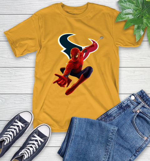 NFL Spider Man Avengers Endgame Football Houston Texans T Shirt Tee For Sports