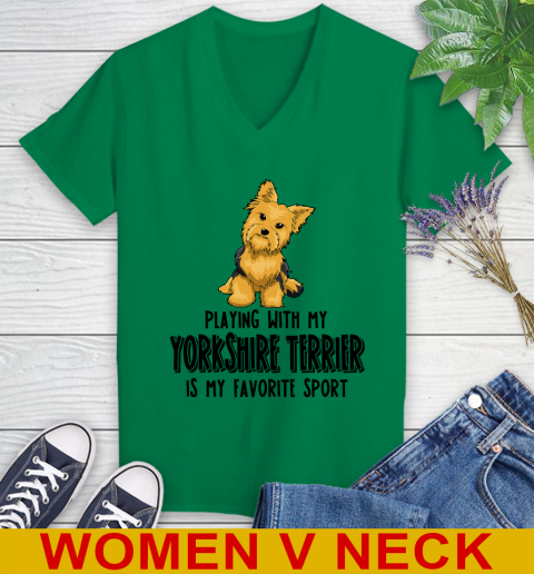Playing with my yorkshire terrier is my favorite sport 63