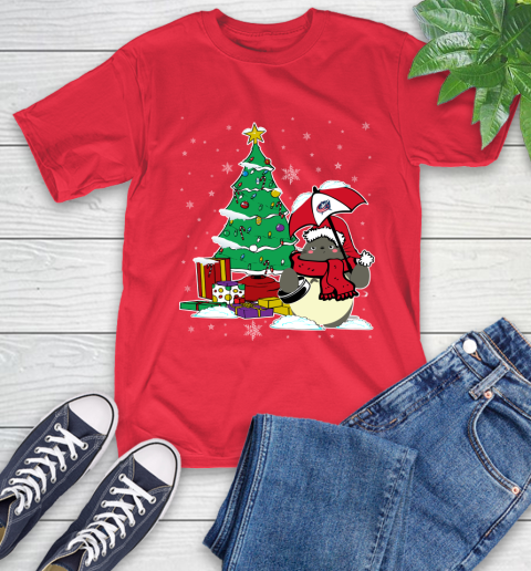 Columbus Blue Jackets NHL Hockey Cute Tonari No Totoro Christmas Sports T-Shirt 11