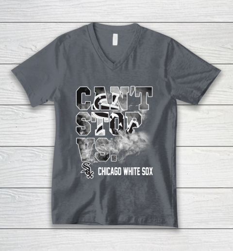 MLB Chicago White Sox Baseball Can't Stop Vs Chicago White Sox V-Neck T-Shirt 4