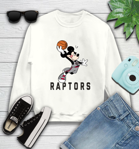 NBA Basketball Toronto Raptors Cheerful Mickey Mouse Shirt Sweatshirt 2