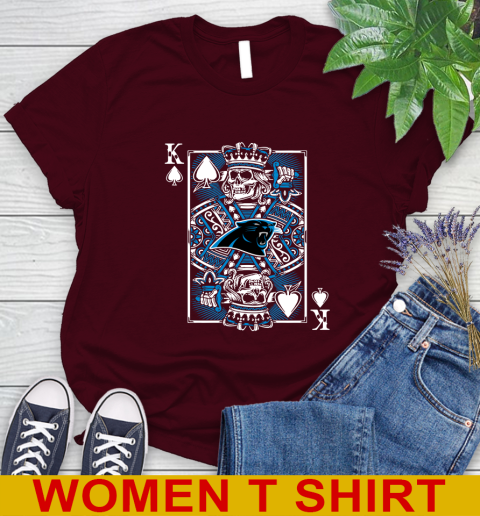 Carolina Panthers NFL Football The King Of Spades Death Cards Shirt Women's T-Shirt 6