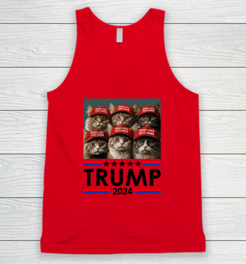 Donald Trump Make Cats Safe Again 2024 Debate Funny Tank Top 3