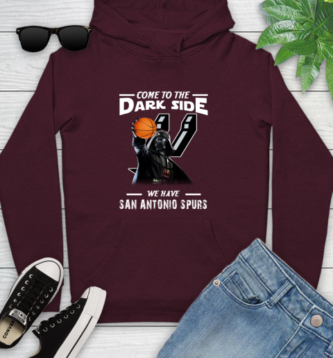 NBA Come To The Dark Side We Have San Antonio Spurs Star Wars Darth Vader Basketball Youth Hoodie 7