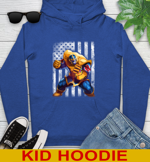 MLB Baseball Boston Red Sox Thanos Marvel American Flag Shirt Youth Hoodie 10