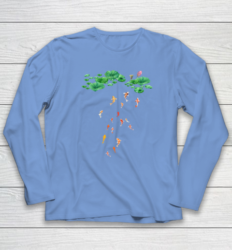 Watercolor Japanese Koi Fish Goldfish Lily Pad Lotus Leaf Beauty Long Sleeve T-Shirt 6