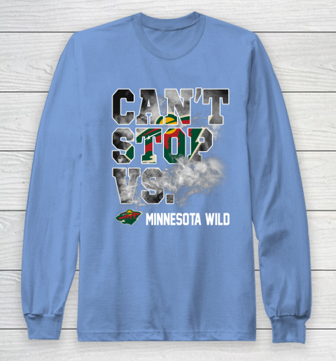 NHL Minnesota Wild Hockey Can't Stop Vs Long Sleeve T-Shirt 8