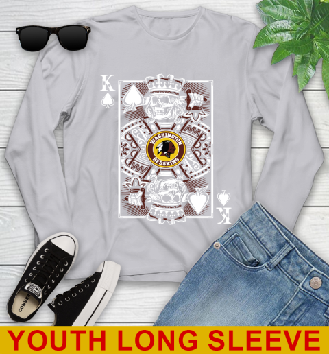 Washington Redskins NFL Football The King Of Spades Death Cards Shirt Youth Long Sleeve 6 Washington Redskins NFL Football The King Of Spades Death Cards Shirt Youth Long Sleeve - Image 6