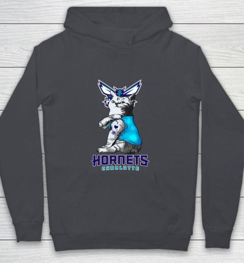 NBA Basketball My Cat Loves Charlotte Hornets Youth Hoodie 5