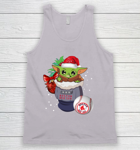 Boston Red Sox Christmas Baby Yoda Star Wars Funny Happy MLB Tank Top 4