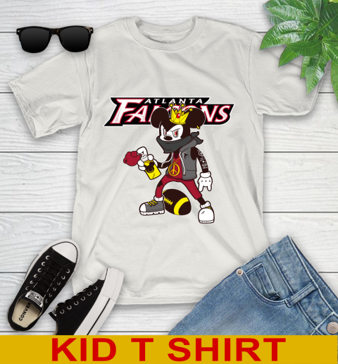 Atlanta Falcons NFL Football Mickey Peace Sign Sports Youth T-Shirt 12
