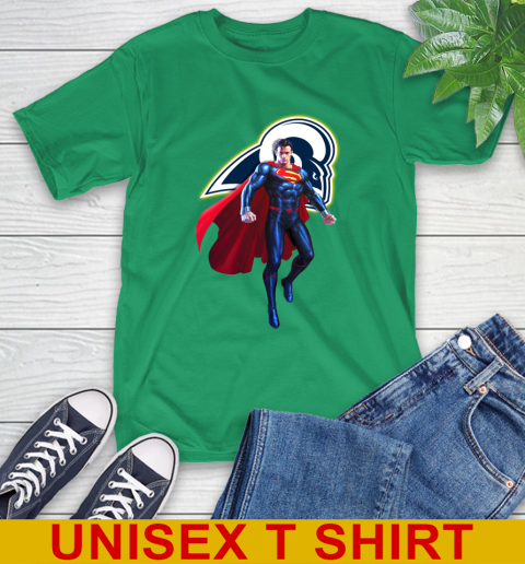 NFL Superman DC Sports Football Los Angeles Rams T-Shirt 7