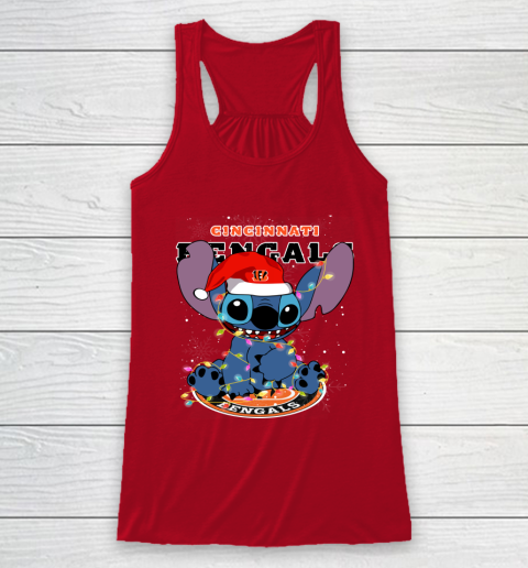 Cincinnati Bengals NFL Football noel stitch Christmas Racerback Tank 4