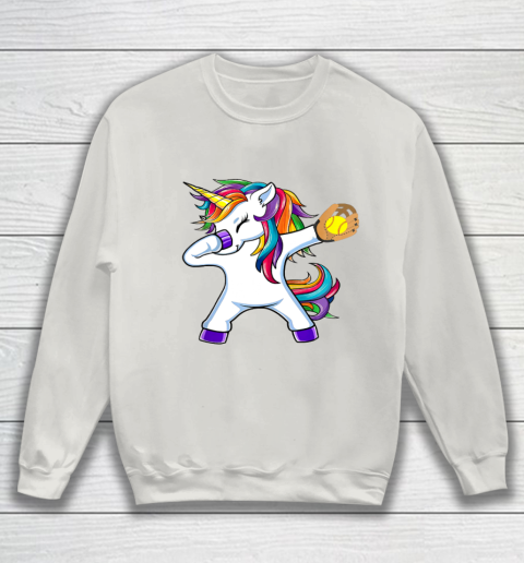 Dabbing Unicorn Softball T Shirt Funny Dab Gift Sweatshirt 10