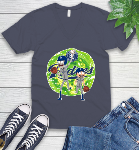 MLB San Diego Padres Rick And Morty Baseball Sports V-Neck T-Shirt 9