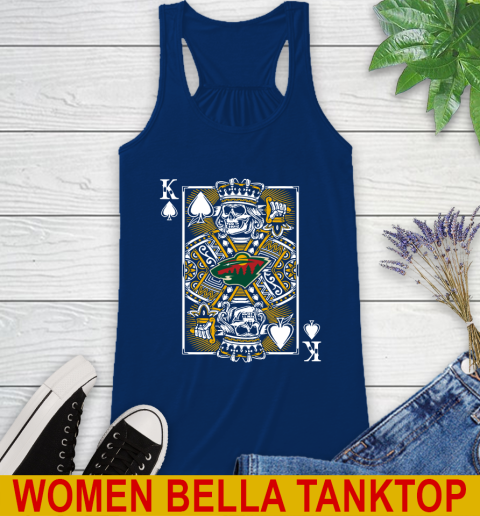 Minnesota Wild NHL Hockey The King Of Spades Death Cards Shirt Racerback Tank 7