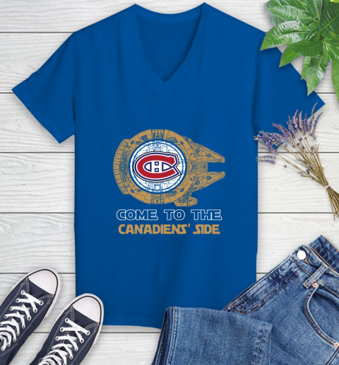 NHL Come To The Montreal Canadiens Wars Hockey Sports Women's V-Neck T-Shirt 10