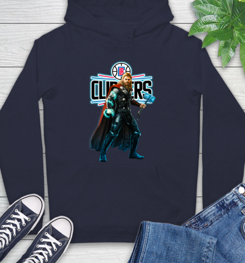 NBA Thor Avengers Endgame Basketball Los Angeles Clippers Hoodie 4