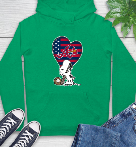 Atlanta Braves MLB Baseball The Peanuts Movie Adorable Snoopy Hoodie 8