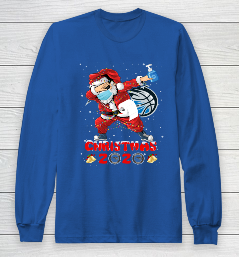 Orlando Magic Funny Santa Claus Dabbing Christmas 2020 NBA Long Sleeve T-Shirt 6