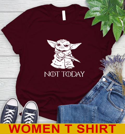 Not Today Game Of Thrones Star Wars Baby Yoda Shirt 90