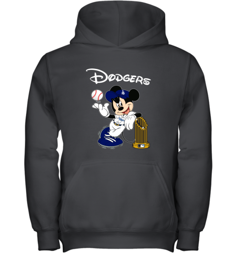 Los Angeles Dodgers Mickey Taking The Trophy MLB 2019 Youth Hoodie