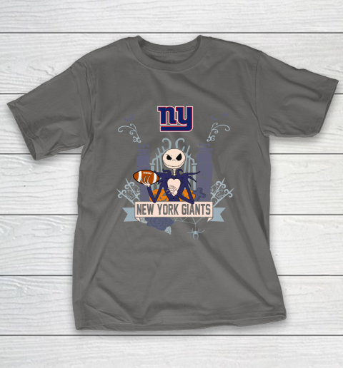NFL New York Giants Football Jack Skellington Halloween T-Shirt 8