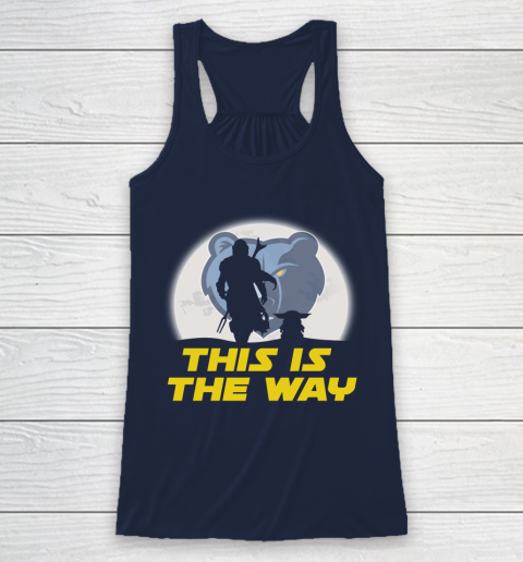 Memphis Grizzlies NBA Basketball Star Wars Yoda And Mandalorian This Is The Way Racerback Tank 8