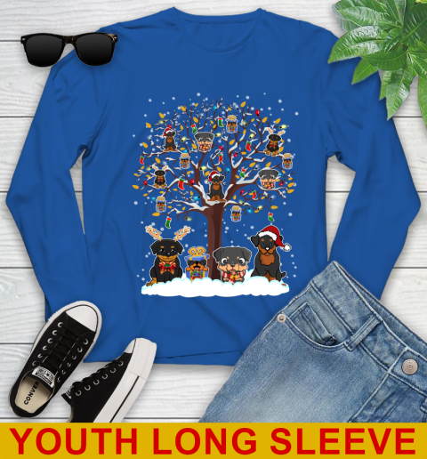 Rottweiler dog pet lover light christmas tree shirt 126