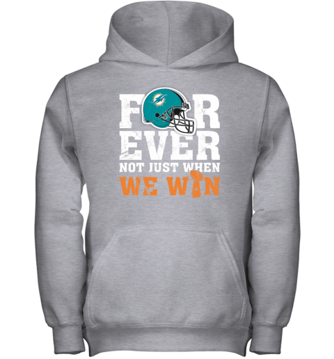 NFL Miami Dolphins Boys' Black/Gray Long Sleeve Hooded Sweatshirt - XS