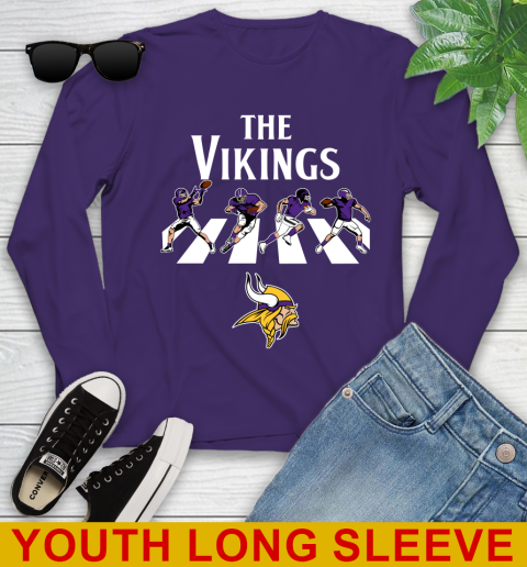 NFL Football Minnesota Vikings The Beatles Rock Band Shirt Youth Long Sleeve 4