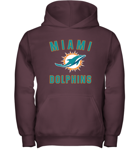 Miami Dolphins NFL Pro Line by Fanatics Branded Aqua Vintage Victory Youth Hoodie