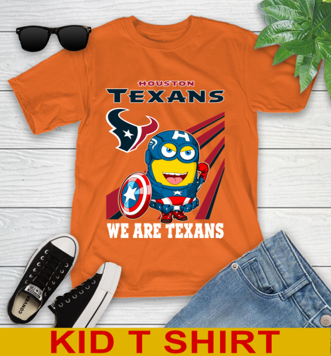 NFL Football Houston Texans Captain America Marvel Avengers Minion Shirt Youth T-Shirt 8