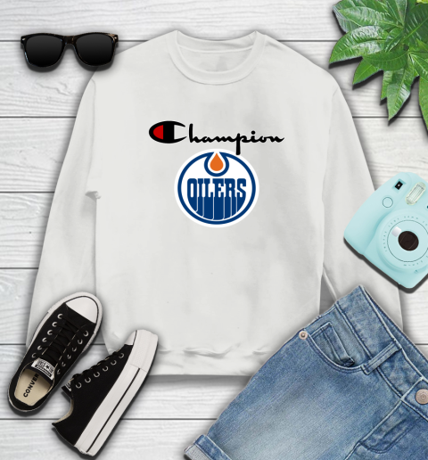 NHL Hockey Edmonton Oilers Champion Shirt Sweatshirt 3