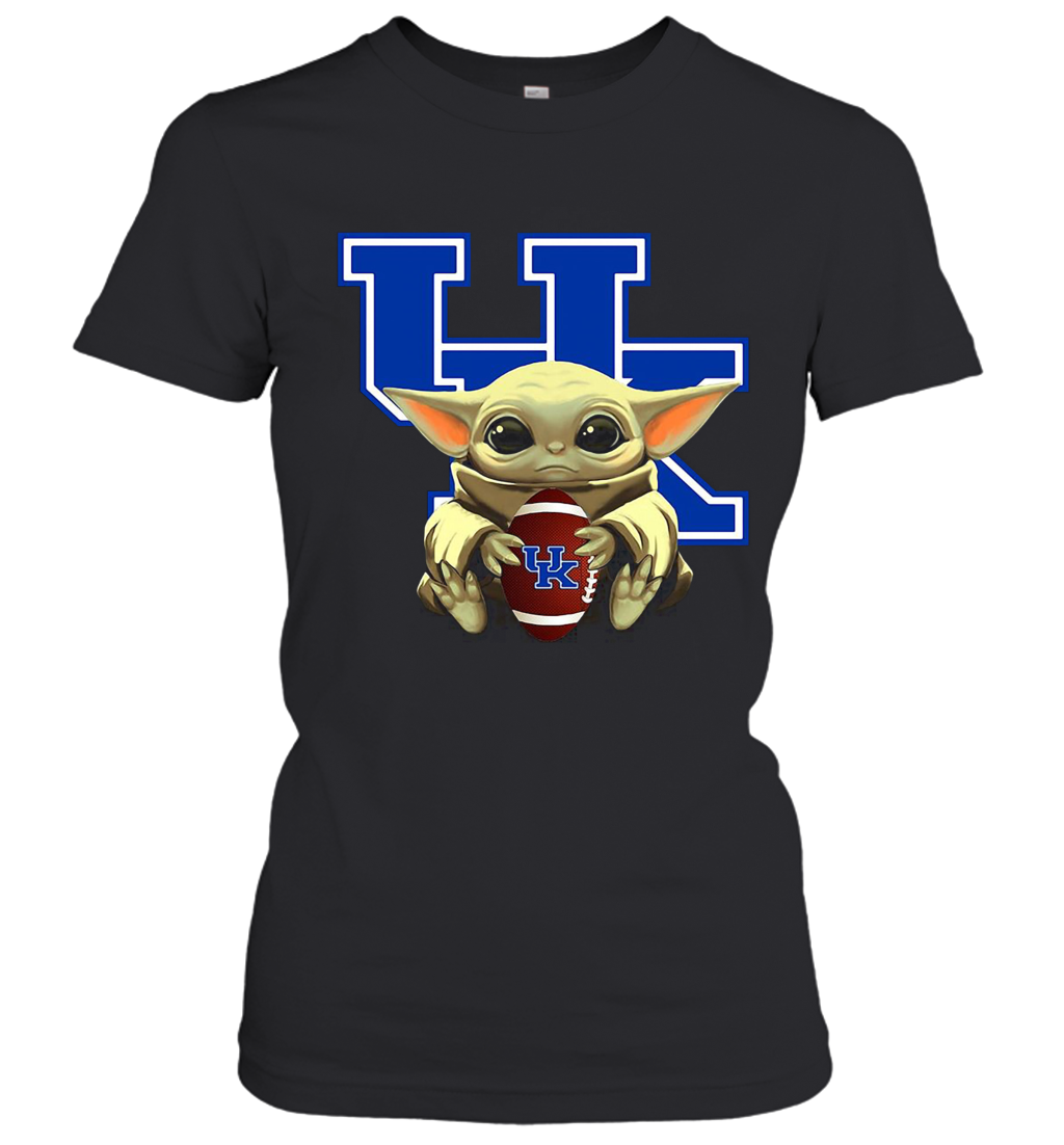 Baby Yoda Hug Kentucky Wildcats Women's T-Shirt
