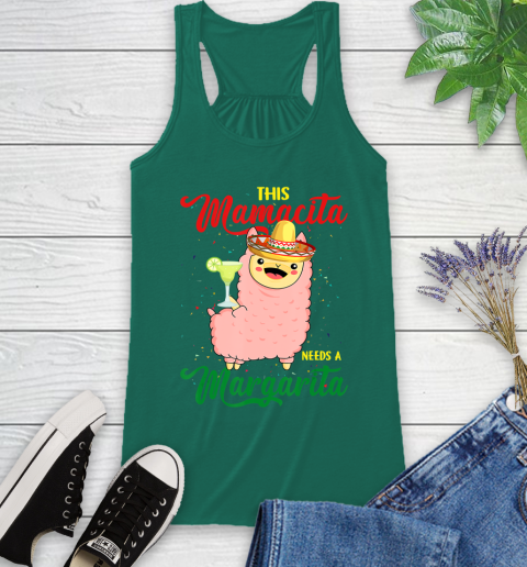 Nurse Shirt This Mamacita needs a Margarita Llama T Shirt Racerback Tank 4